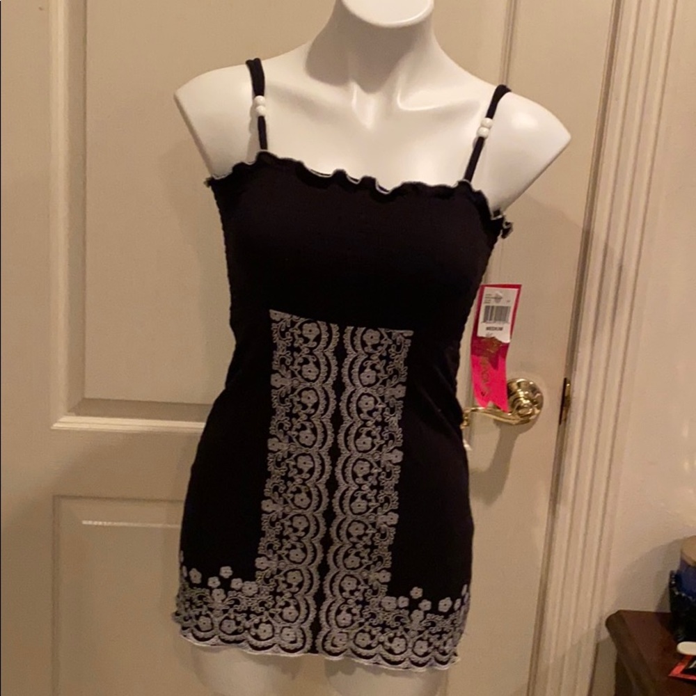 Almost famous back with white string top